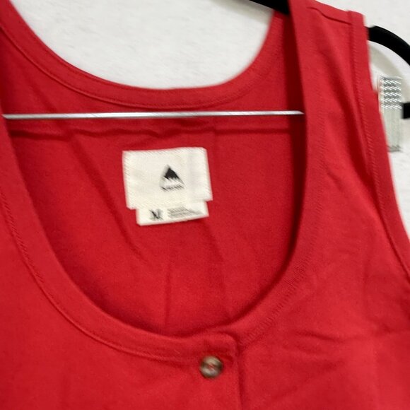 Burton Dress Womens Medium Red Sleeveless Tank Drawstring Casual Summer Tunic - Picture 2 of 8